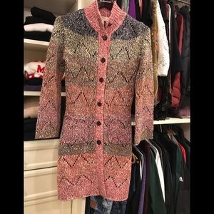 Anthro easel hand knit sweater coat,, small